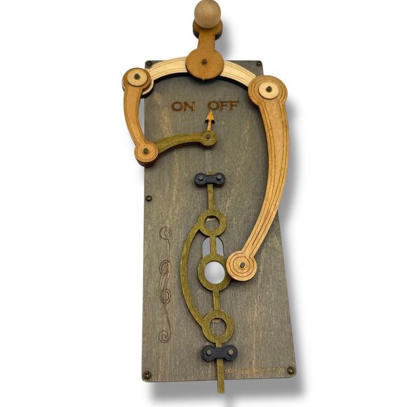 OTHER Other - NEW Single Lever Black Wood Light Switch Plate Green Tree